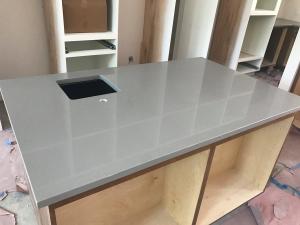 Gray Quartz Kitchen Countertops Artificial Solid Surface Quartz