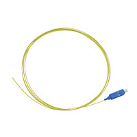 Buy Simplex 9 / 125 SC UPC Pigtail 0.9mm Yellow G652D Fiber Optic Pigtail for CATV , LAN , WAN at wholesale prices