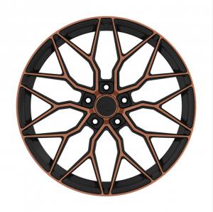 Quality 18 inches black Brown polish 5 * 112 aluminum alloy forged car wheels for sale
