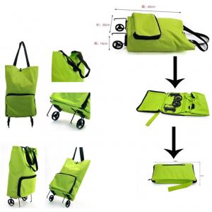 China Foldable Shopping Trolley Bag Wheels Folding Travel Luggage on sale