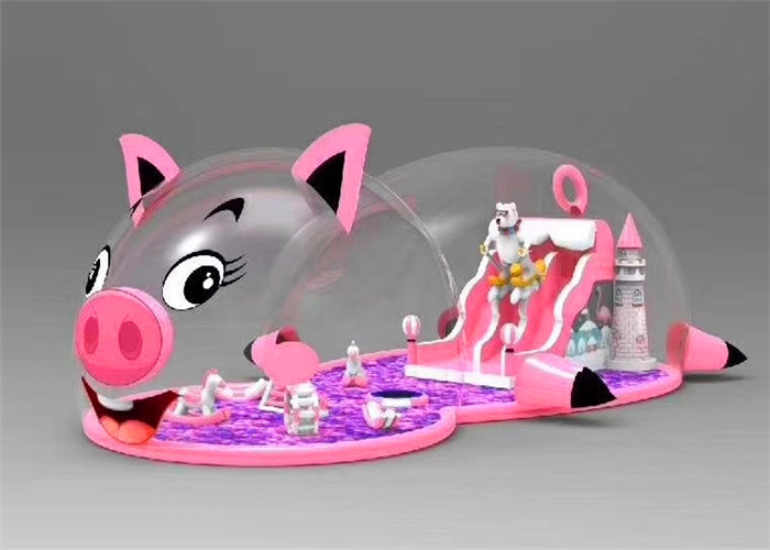 Buy cheap Giant Pink Pig Theme Commercial 18mL Inflatable Fun Land from wholesalers