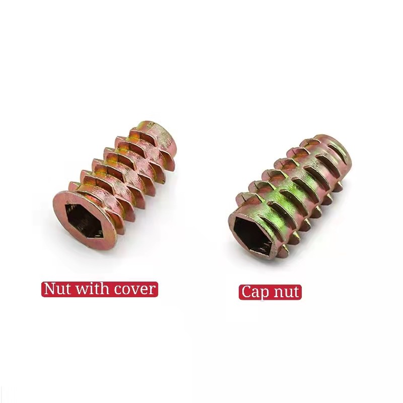 Quality 1/4"-20 Wood Inserts Bolt Furniture Screw In Nut Hex Socket Drive for sale