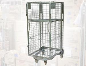 Quality Nesting Metal Cage Trolley Colorful Powder Coating Rolling Cage Cart for sale