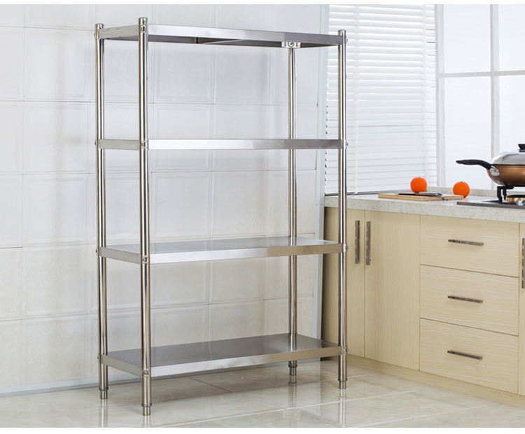 Quality Collapsible Stainless Steel Display Racks / Storage Supermarket Heavy Duty Industrial Shelving for sale