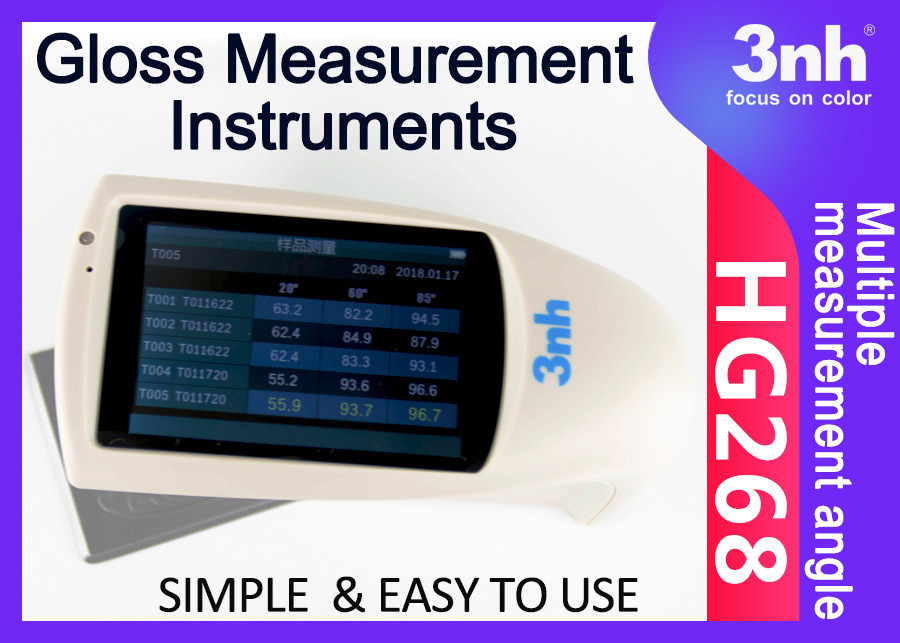 Quality High Precision Gloss Measurement Instruments NHG268 20° 60° 85° Degree Easy To Use for sale
