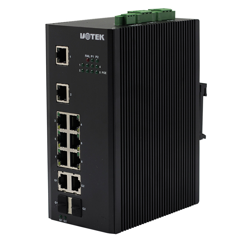 Quality 8+2G Industrial PoE Switches, Multi - port Ethernet Power Switch for sale