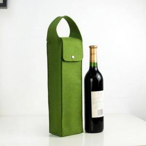 Quality green felt wine bag bottle bag for sale