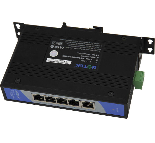 Quality 9 - 48V , 5-port Unmanaged Steel Industrial Ethernet Switches for sale
