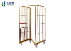 Quality Nesting Metal Folding Metal Trolley Industrial Warehouse Cage Trolley for sale