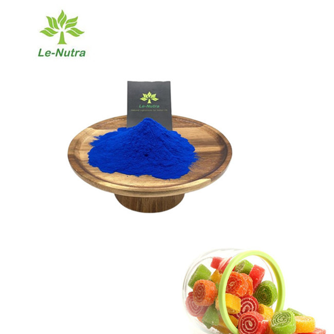 Quality Food Coloring Blue Spirulina Powder Phycocyanin Powder Color Value E18 for sale