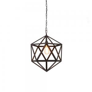 China ECOBRT Industrial Polyhedron Pendant Light Vintage Pendant Lighting Antique Hanging Light 1 Light Barn Metal Light on sale