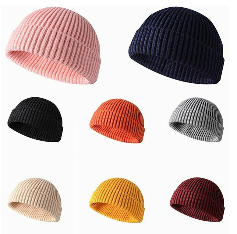 Quality Cuff Knit Beanies And Caps Slouchy Skull Ski Women Plain Winter Warm Hats for sale