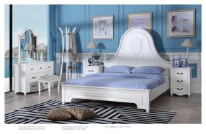 Quality white color mediterranean style bedroom furniture home furniture for sale