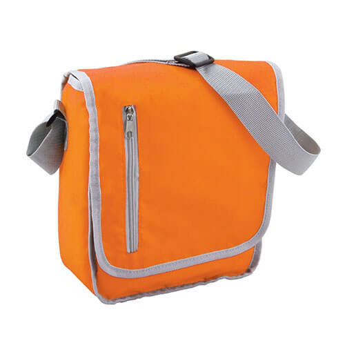 Quality Orange 100% Polyester Laptop Messenger Bags Front Flap Cover For Students for sale