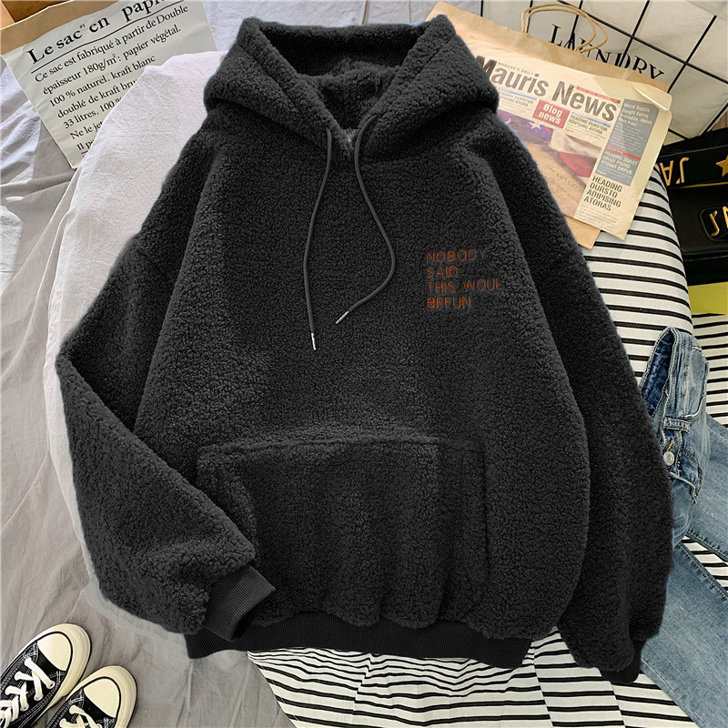 Quality Autumn And Winter Hooded Sweater Korean Thick Pullover Coat Anti Shrink for sale