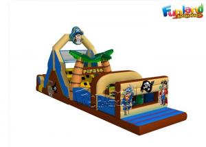 Quality Pirates Theme Kids Playground Inflatable Bouncy Castle Obtacle Course for Rental for sale