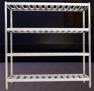 Quality Disassembly 4 Tiers Stainless Steel Display Racks , Polished Storage Baker Rack Shelving for sale