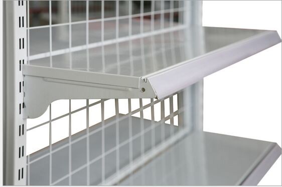 Quality Double Gondola Supermarket Mesh Backboard Wire Shop Display Stands for sale