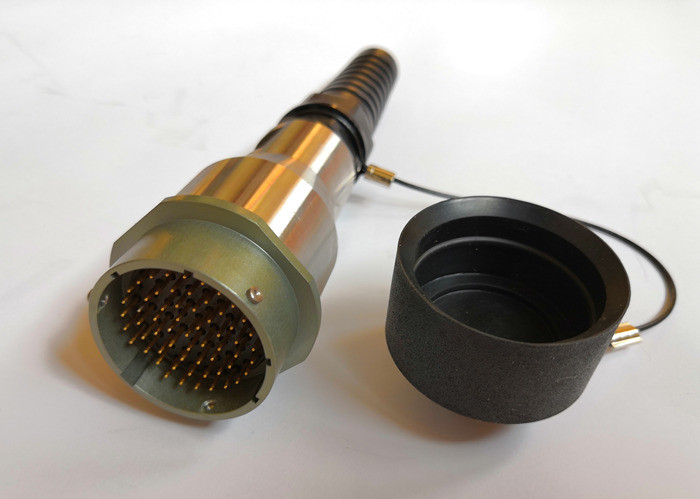 Buy OEM Seismic Cable Connector With Dust Cap / 61 Pins Male Junction Connector at wholesale prices