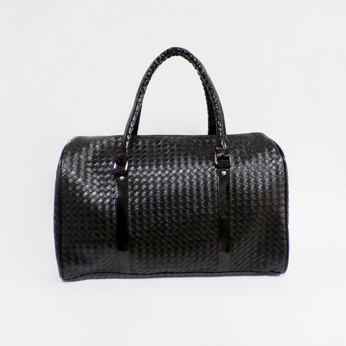 Quality woven faux leather pvc travel bag for sale