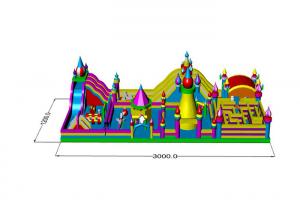Quality Obstacle Course Maze Kids 12m Bouncy Castle Theme Park for sale