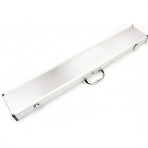 Quality Aluminum Cue Case For TWO Centre Jointed Cues Silver for sale