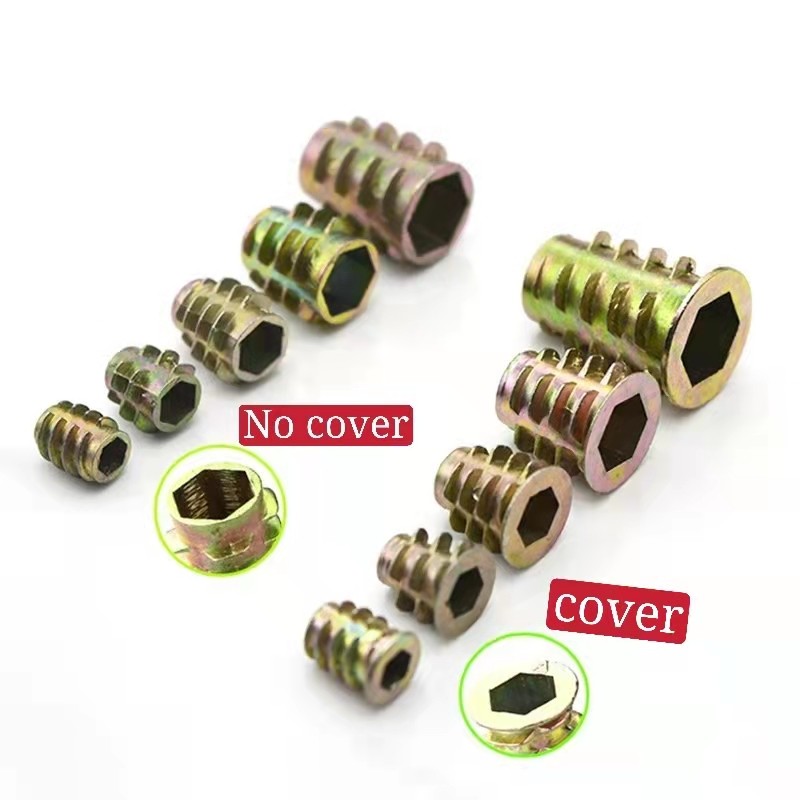 Quality Zinc Alloy Furniture Insert Nuts For Wood Hot Dip Galvanized M6 Wood Flat Hex Claw Nut for sale