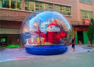 Quality Outdoor Christmas Inflatable Snow Globe With Blowing Snow for sale