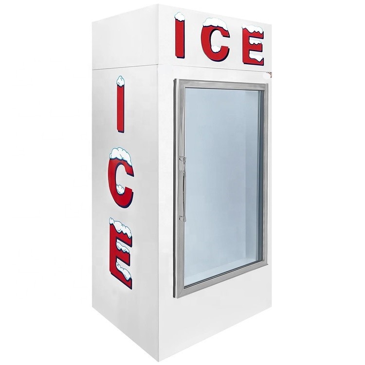 Quality 42 Cu. Ft. Indoor Ice Freezer Customized Logo , Outdoor Cold Wall Ice Merchandiser for sale