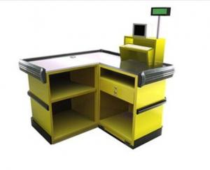 Quality Supermarket Fast Checkout Counter / Cash Register Table Counter 1100×1100×850 mm for sale