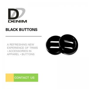 Quality Black Color Coat Buttons 2 Holes for sale