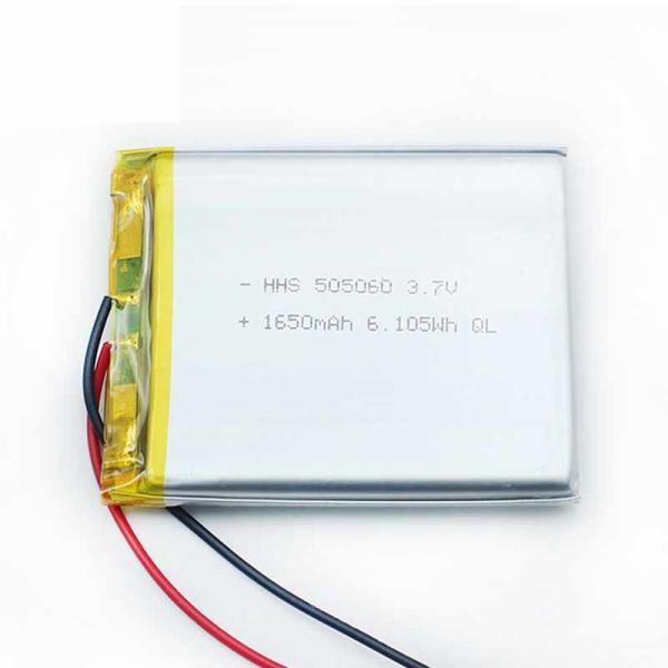 Buy 1C Discharge 3.7V 1650mAh Lipo Polymer Battery Pack PL505060 at wholesale prices
