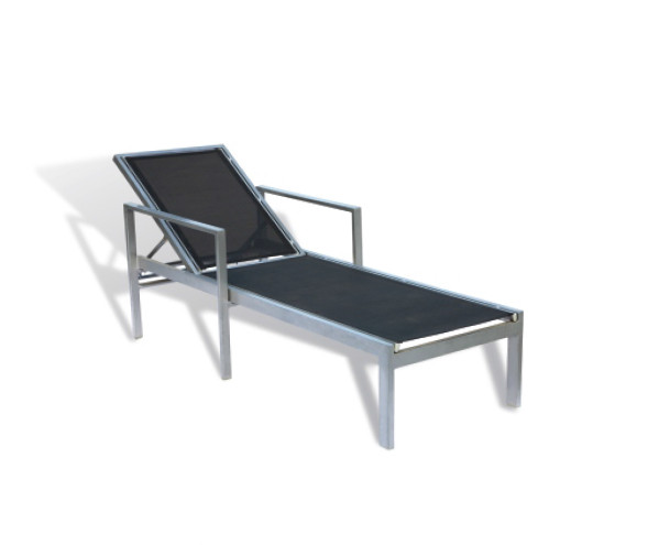 Quality wholesale outdoor furniture Textilene fabric metal sun lounger Chaise Lounge C707 for sale