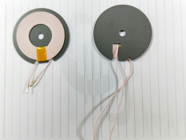 Buy Double Faced Adhesive Tape Wireless Charging Coil With Ferrite , Round Shape at wholesale prices
