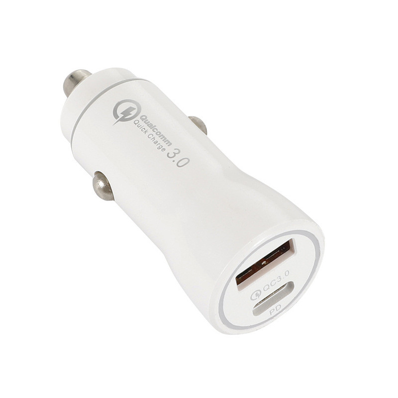 Quality Dual Ports 18W USB PD Car Charger For IPhone 12 13 usb c pd car charger for sale