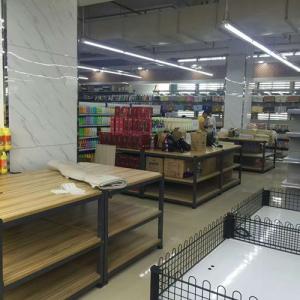 Quality Foldable Wooden Retail Display Shelves With Metal Frame SGS ISO9001 for sale