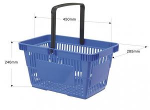 Quality Red / Blue PP Plastic Hand Shopping Basket / Retail Shopping Baskets SGS ISO9002 for sale