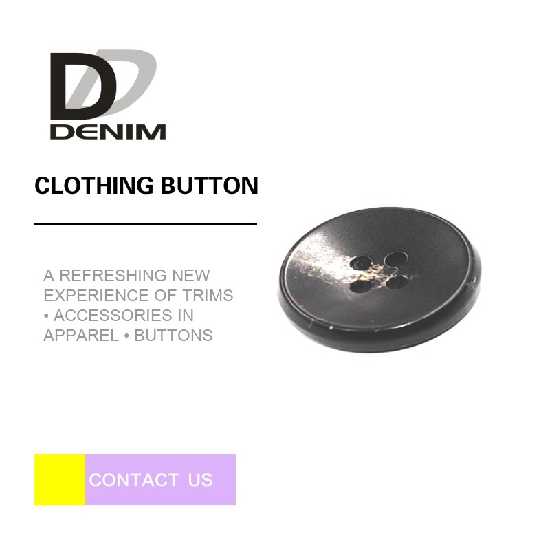 Quality Custom Logo Black ing Buttons 4 Holes For Baby Clothing / Shirt for sale