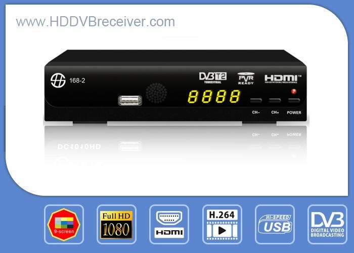 Quality CPU Internal Mini DVB T2 Terrestrial Receiver MPEG2 / Decoder TV Box for sale