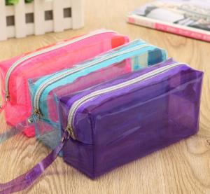 Custom EVA / PVC Pencil Bag Stationary Case , Clear PVC Cosmetic Bag