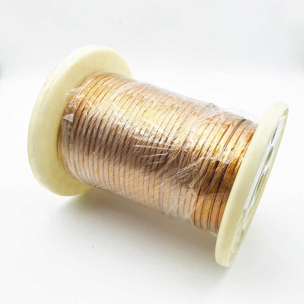 Quality 0.25mm * 36 180 Degree Stranded Copper Cable Mylar Film Profiled Litz Wire for sale
