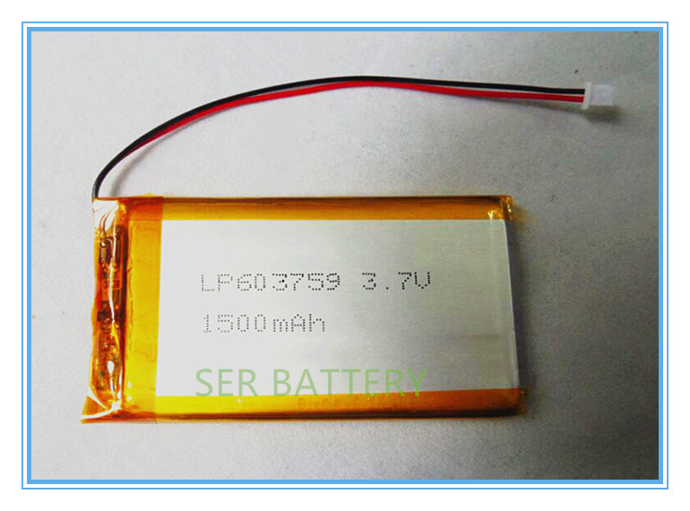 Buy Tablet PC Lithium Ion Polymer Battery Pack , 063759 Lipo Polymer Battery LP603759 3.7v 1500mah at wholesale prices