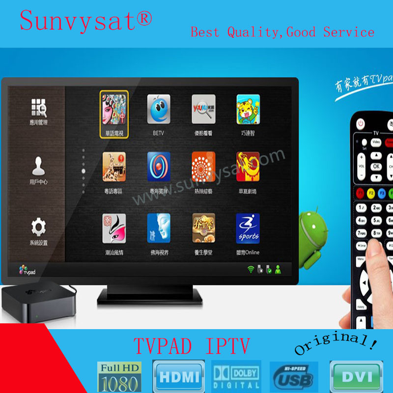 China No Month Fee TVPAD 3 M358 Android free to see Hong Kong Taiwan China Overseas Chinese programs built-in WIFI on sale