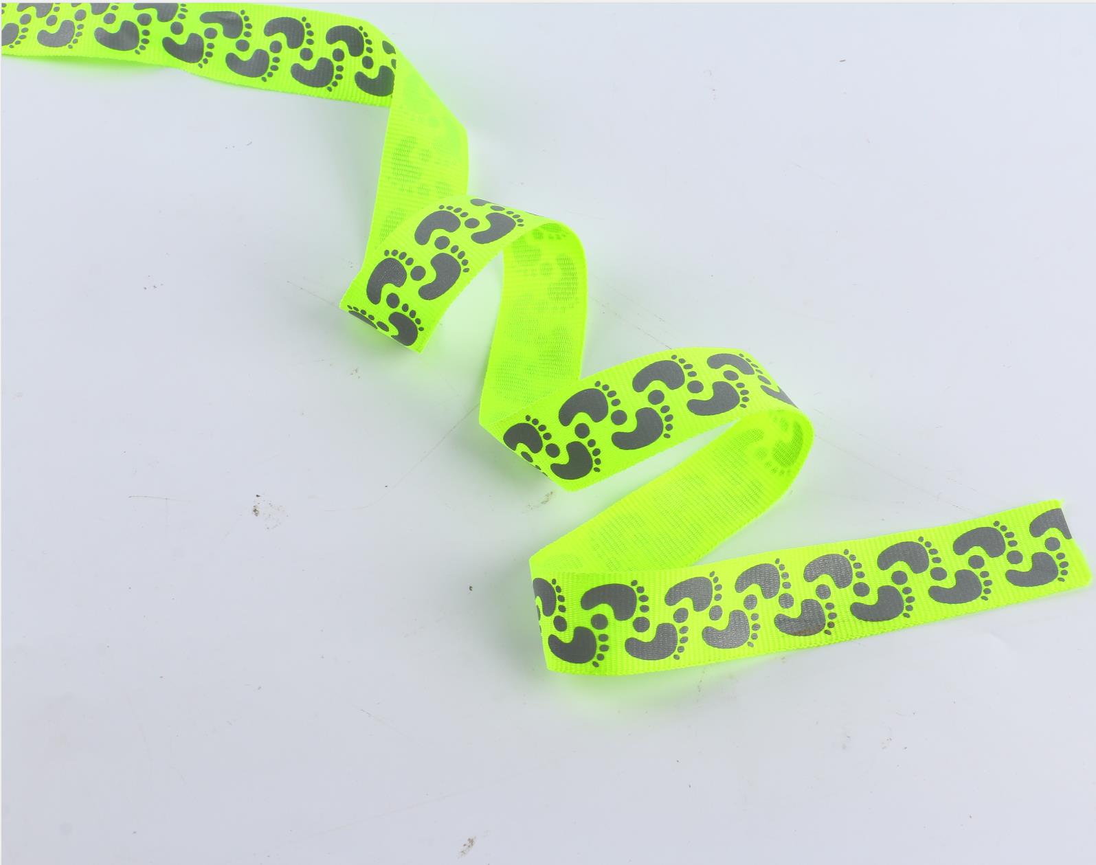 Green Reflective Elastic Tape For Clothing Webbing Strap For Safety 5cmx50m