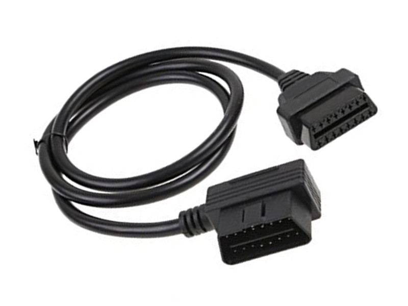 Quality J1962 Right Angle OBD2 Extension Cable / Obd2 Scanner Cable RoHS Approval for sale