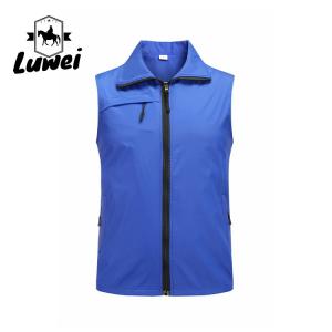 New Male Casual Summer Big Size Reflective Slim Fit Lapel Utility Zipper Thin Workwear Waistcoats Oversized Vests for Men