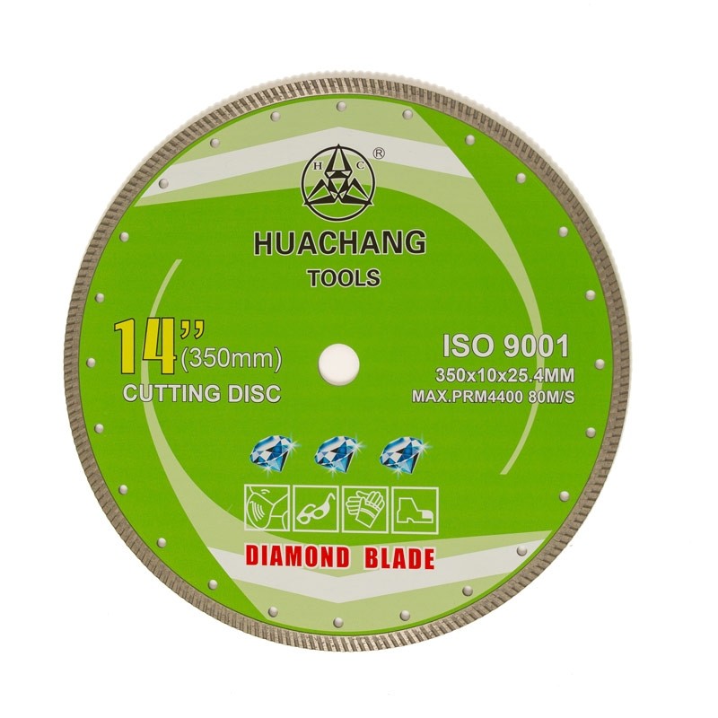 Quality 14inch '350×2.2/3.2×10×25.4mm Turbo Diamond Blade Cold Press For General Purpose , Ceramic , Marble And Concrete for sale