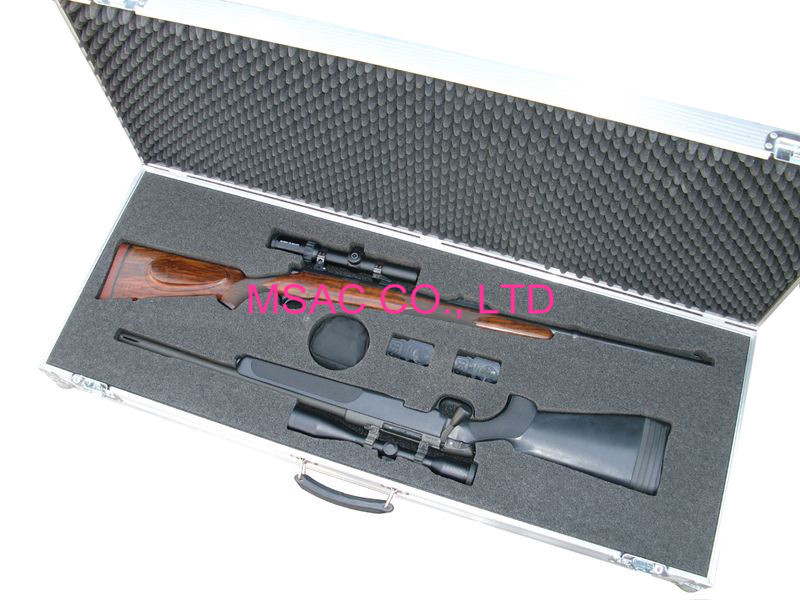 Quality MS - Gun - 12 Aluminum Gun Case Size L1200 X W250 X H75mm For Carry Rifle for sale