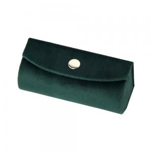 Quality Handmade Dark Green Lipstick Carry Case Velvet With ISO9001 Certificate for sale