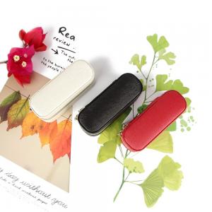 Quality Mini PU Leather Travel Lipstick Case 10*4*3.5cm With Double Zipper Closure for sale